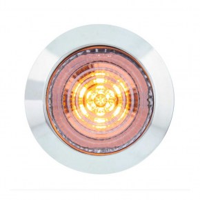 6 Amber LED 1-1/4" Dual Function Clearance Marker Light - Clear Lens