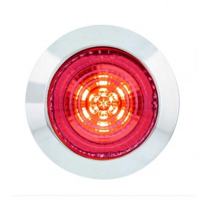 6 Red LED 1-1/4" Dual Function Clearance Marker Light - Clear Lens