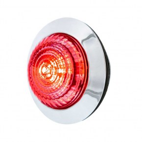6 Red LED 1-1/4" Dual Function Clearance Marker Light - Clear Lens