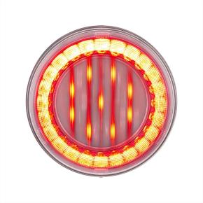 33 Red LED 4 Inch Round X Lumos Stop, Turn, and Taillight with Clear Lens