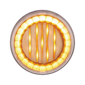 33 Amber LED 4 Inch Round X Lumos Turn Signal Light with Clear Lens