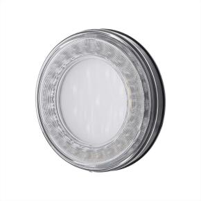 33 White LED 4 Inch Round X Lumos Back Up Light with Clear Lens
