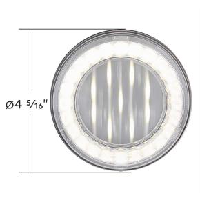 33 White LED 4 Inch Round X Lumos Back Up Light with Clear Lens