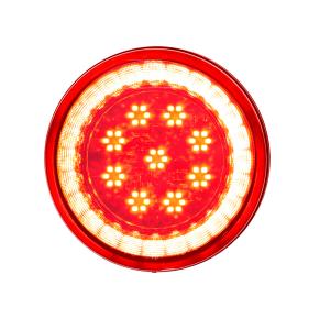 33 Red LED 4 Inch Round Lumos Stop, Turn, and Taillight with Red Lens