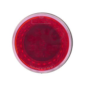 33 Red LED 4 Inch Round Lumos Stop, Turn, and Taillight with Red Lens