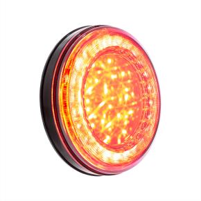 33 Red LED 4 Inch Round Lumos Stop, Turn, and Taillight with Clear Lens