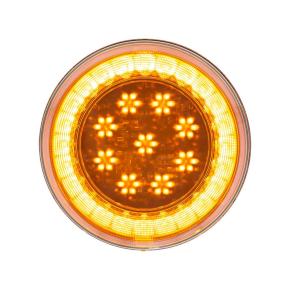 33 Amber LED 4 Inch Round Lumos Turn Signal Light with Clear Lens