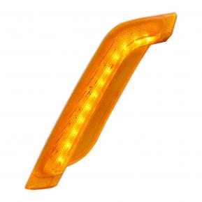 12 Amber LED Fender Turn Signal Light for Peterbilt 579 and 587 with Amber Lens for Driver Side
