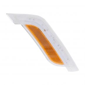 12 Amber LED Fender Turn Signal Light for Peterbilt 579 and 587 with Clear Lens for Passenger Side