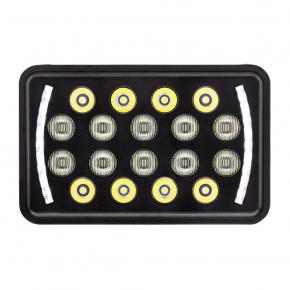 18 High Power 4 Inch x 6 Inch LED Rectangular Light with Position Light - Black