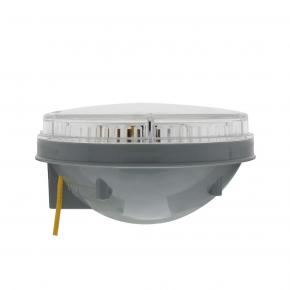 14 Amber and White LED 4 Inch Double Fury Dual Color Stop, Turn and Tail Signal Light with Clear Lens