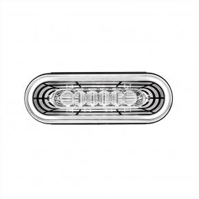 22 White LED 6 Inch Oval Abyss Back-Up Light with Clear Lens