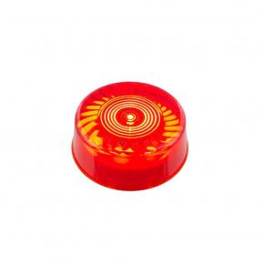 7 Red LED 2 Inch Round Turbine Clearance Marker Light with Red Lens