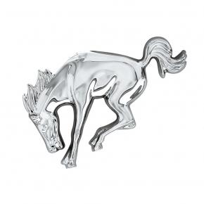 Bucking Horse Emblem in Chrome