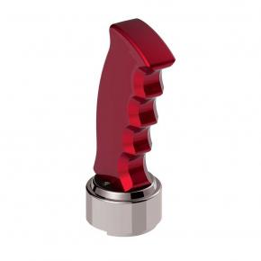 Pistol Grip Gearshift Knob with 9/10 Speed Adapter in Candy Red - Thread-On