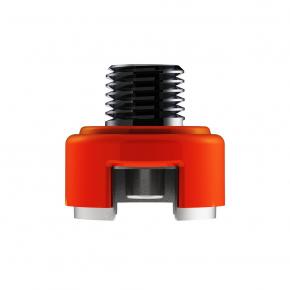 Gearshift Knob Mounting Adapter for Eaton Fuller Style 13/15/18 Speed in Cadmium Orange - Thread-On - Vertical Mount