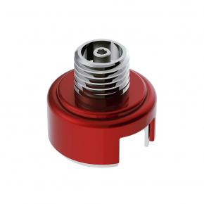 Gearshift Knob Mounting Adapter for Eaton Fuller Style 13/15/18 Speed in Candy Red - Thread-On - Vertical Mount