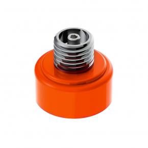 Gearshift Knob Mounting Adapter for Eaton Fuller Style 9/10 Speed in Cadmium Orange - Thread-On - Vertical Mount