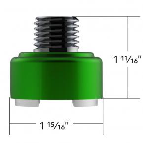 Gearshift Knob Mounting Adapter for Eaton Fuller Style 9/10 Speed in Emerald Green - Thread-On - Vertical Mount