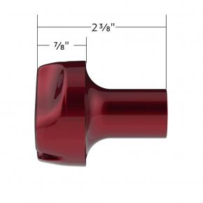 Ace Of Spades Air Valve Knob in Candy Red with Gloss Black Inlay