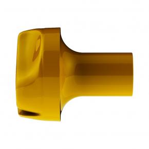 Ace Of Spades Air Valve Knob with Gloss Red Inlay in Electric Yellow