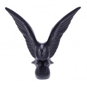 Die-Cast American Eagle Hood Ornament in Matte Black