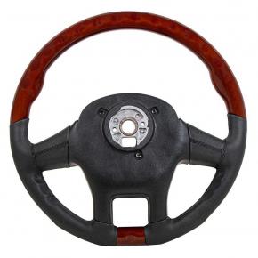 18 Inch YourGrip Wood with Leather Steering Wheel for Peterbilt 579 and Kenworth T680