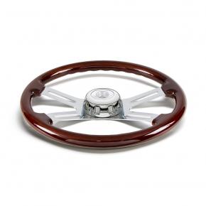 Chrome Aluminum Bezel and Horn Button. Durable aluminum casting with beautiful chrome plating. For use with United Pacific 3-bolt steering wheels. Horn button can be purchase separately, item #88120.
