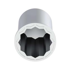 1-1/2 Inch x 3 Inch Chrome Plastic Pointed Nut Cover - Push-On