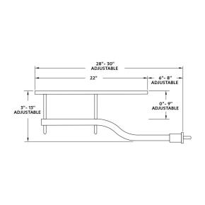 29 Inch Stainless Steel Standard Duty Half Fender Mounting Arm Kit