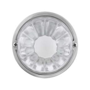 Dual Function White LED Glass Watermelon Flush Mount Kit with Clear Lens