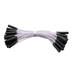 0.180 Inch 50 Female Plug Wire Harness with 6 Inch Lead in White