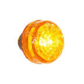 1-1/4 Inch Round Amber LED Clearance/Marker Light with Amber Lens