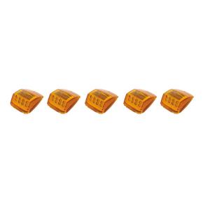 17 Amber LED Reflector Square Cab Light with Amber Lens for Kenworth T800 and W900 in Pack of 5
