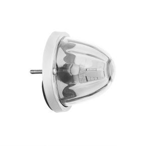 Dual Glass Watermelon Flush Mount Kit with 18 Amber LED Bulb and Clear Lens