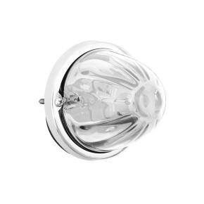 Dual Glass Watermelon Flush Mount Kit with 18 White LED Bulb and Clear Lens