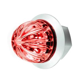 2 Red LED Dual Function Mini Watermelon Clearance/Marker Light with Clear Lens
