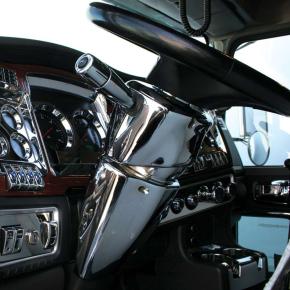 Mid-Steering Column Cover for 2006-2023 Kenworth W900/T800 and 2008-2017 Kenworth T660 in Chrome