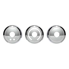 6-Piece A/C Control Dial Covers for 2018-2023 Freightliner Cascadia in Chrome
