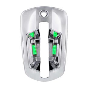 6 Green LED Door Handle Cover for 2018-2023 Freightliner Cascadia in Chrome for Driver Side