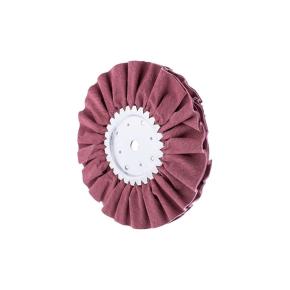 6 Inch Red Treated Airway Buff - 5/8 Inch and 1/2 Inch Arbor