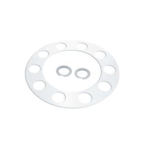 Dome Front Axle Cover with 33mm x 4-3/4 Inch Super Spike Push-On Lug Nut Covers in Chrome