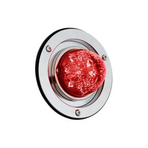 Crystal-Comet 9 Red LED Dual Function Watermelon Sleeper Bunk Light with 304 Stainless Steel Bezel and Red Lens