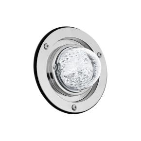 Crystal-Comet 9 White LED Dual Function Watermelon Sleeper Bunk Light with 304 Stainless Steel Bezel and Clear Lens