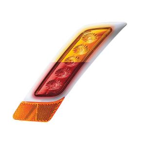 5 Amber and Red LED Double Fury Fender Turn Signal Light for 2012-2021 Peterbilt 579 and 2012-2018 Peterbilt 587 for Driver Side