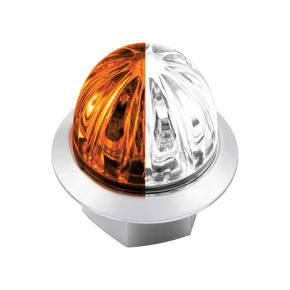2 Amber and 2 White LED Dual Fury Mini Watermelon Light with Clear Lens