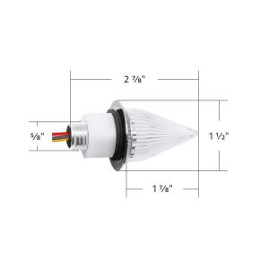 4 Red and Green LED Dual Function Fury Spike Clearance Marker Light with Clear Lens