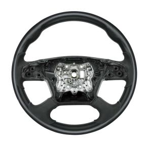 18 Inch YourGrip Wood Steering Wheel for 2018-2026 Freightliner Cascadia in Glossy Black