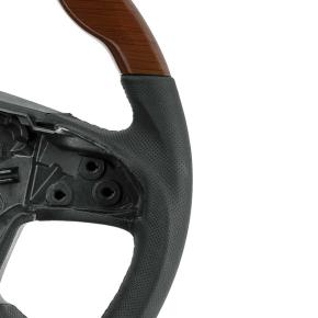 18 Inch YourGrip Leather/Wood Steering Wheel for 2018-2026 Freightliner Cascadia