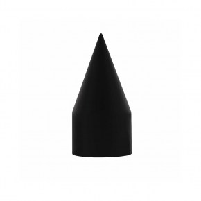 33 mm x 4 1/8 Inch Matte Black Spike Nut Cover - Thread-On